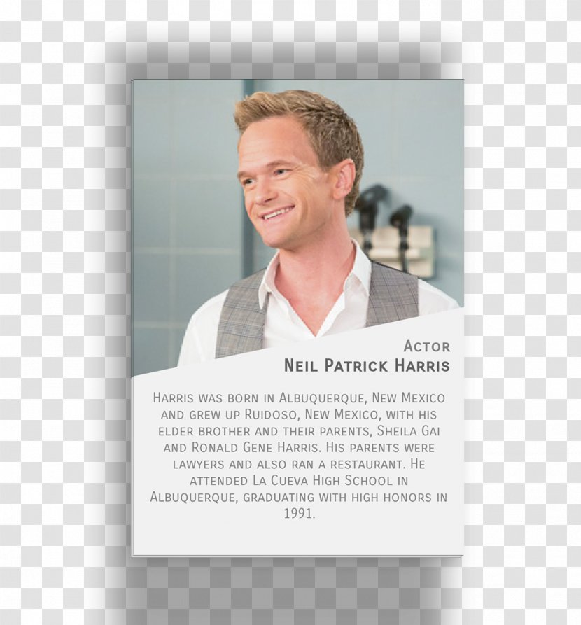 Neil Patrick Harris How I Met Your Mother Television Show Producer - Chin Transparent PNG