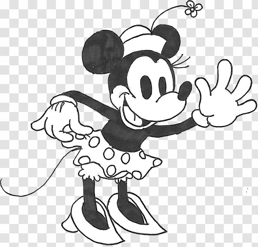 Minnie Mouse Mickey Drawing Animated Cartoon Character - Silhouette Transparent PNG