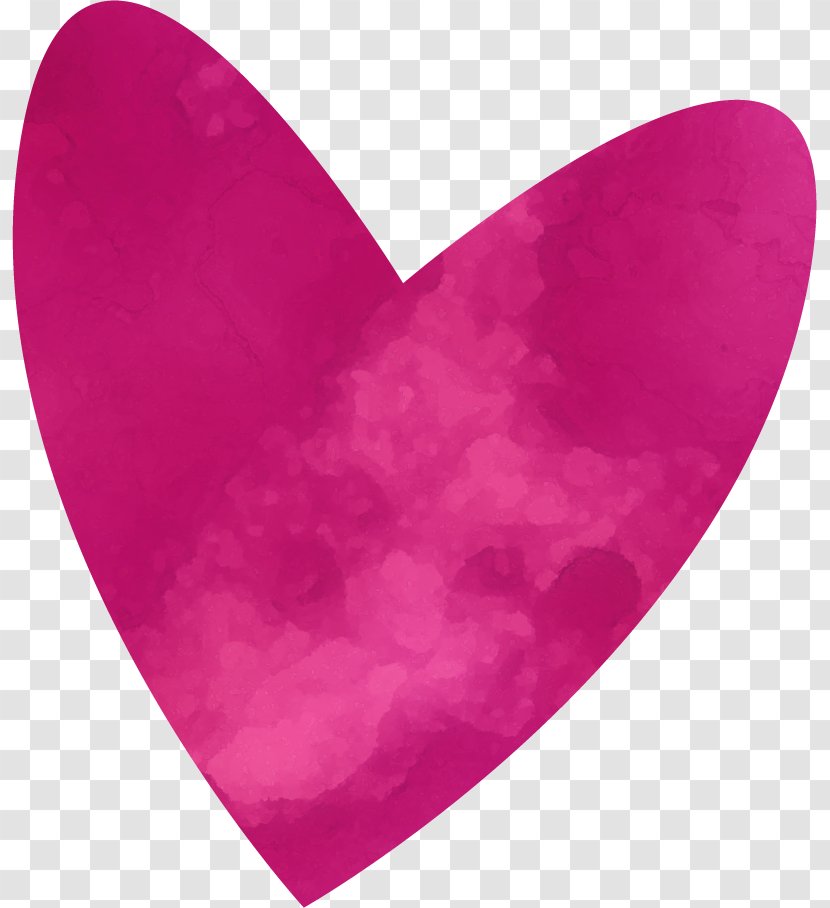 Pink M Heart - Ink Transparent PNG