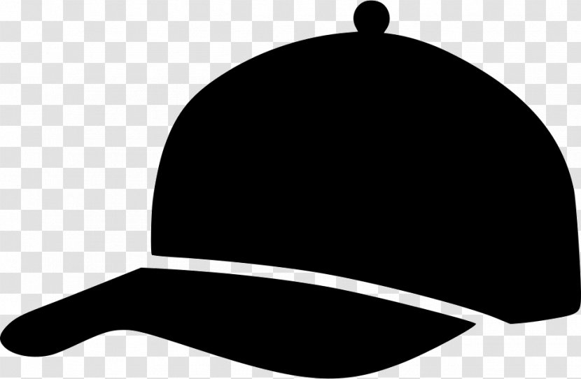 Baseball Cap Silhouette Clip Art - Black Transparent PNG