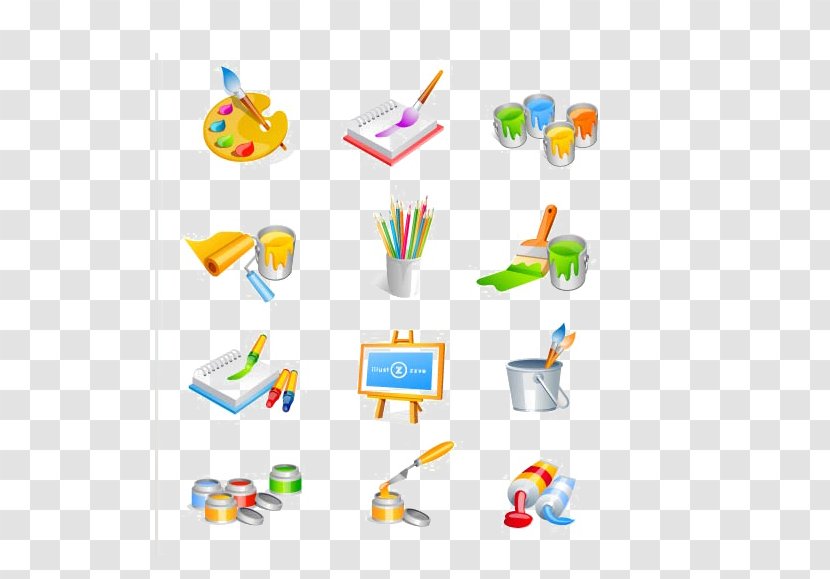Painting Art Icon - Material - Textured Learning Tools Transparent PNG