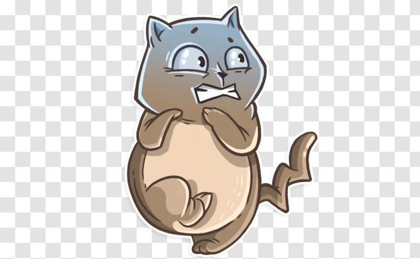 Whiskers Cat Sticker Telegram Tail - Fictional Character Transparent PNG