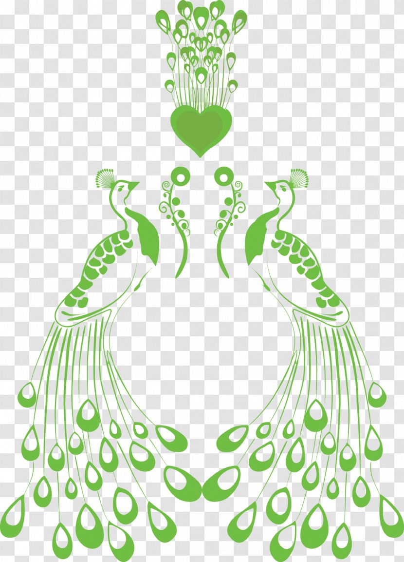 Bird Wedding Invitation Peafowl Wall Decal - Fruit - Green Peacock Transparent PNG