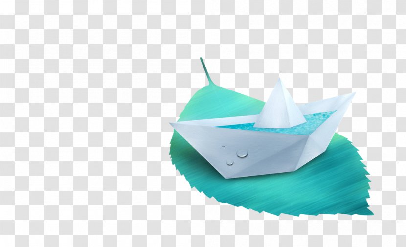 Paper Poster Boat - Blue Transparent PNG