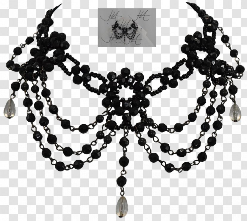 Necklace Jewellery Earring Chain Choker - Black And White - 7 Transparent PNG