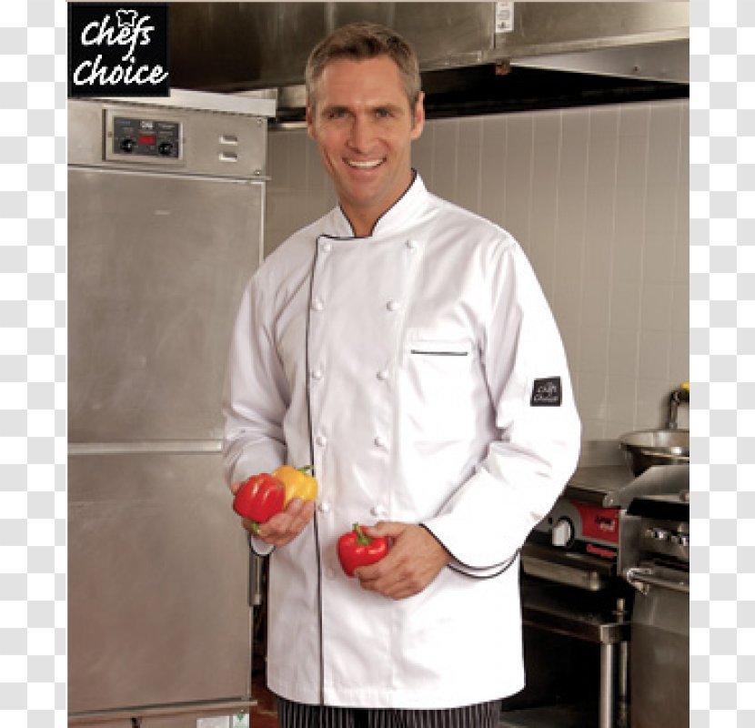 Chef's Uniform Coat Jacket Sleeve - Chef Transparent PNG