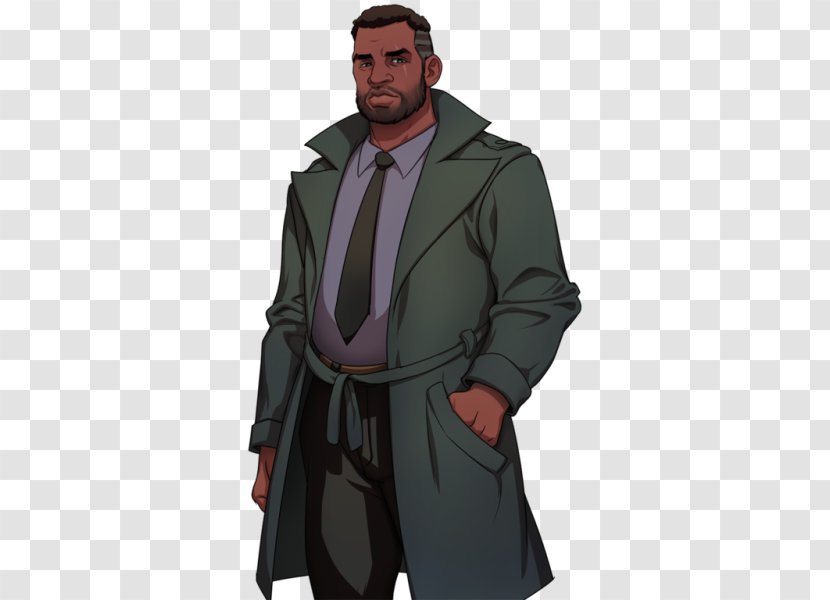 Dream Daddy: A Dad Dating Simulator Father Detective Graves Spouse - Outerwear - Formal Wear Transparent PNG