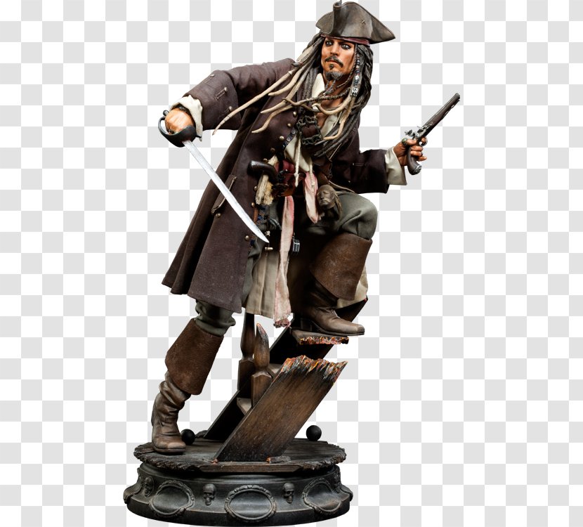 Jack Sparrow Will Turner Pirates Of The Caribbean Piracy Sculpture - Statue Transparent PNG