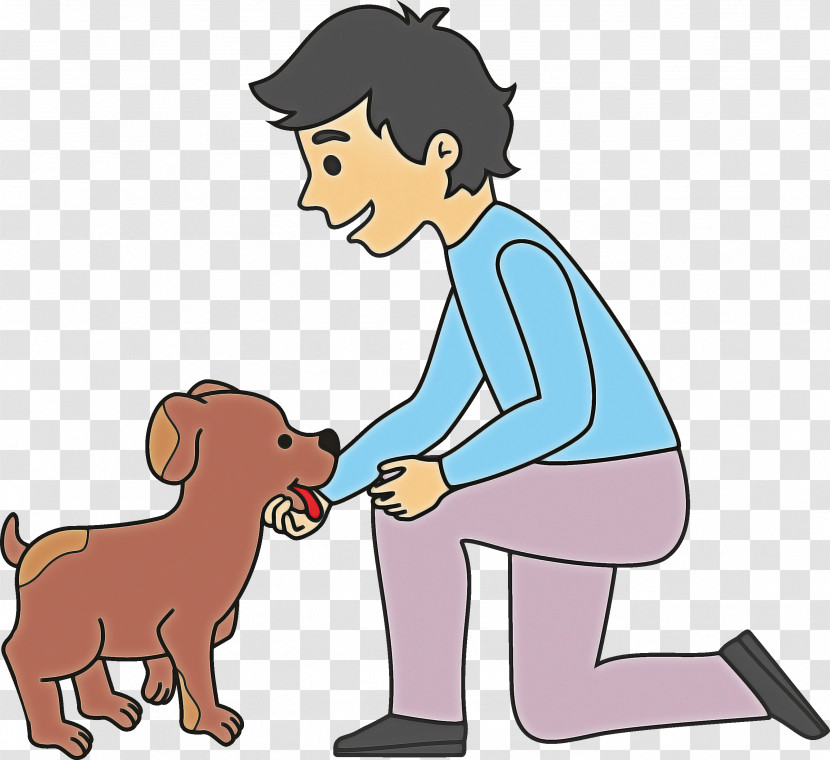 Cartoon Dog Sharing Child Companion Dog Transparent PNG