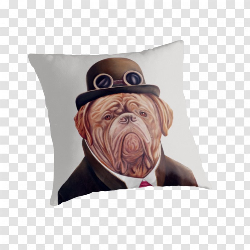 Dog Breed Pug Cushion Throw Pillows - Dogue De Bordeaux Transparent PNG