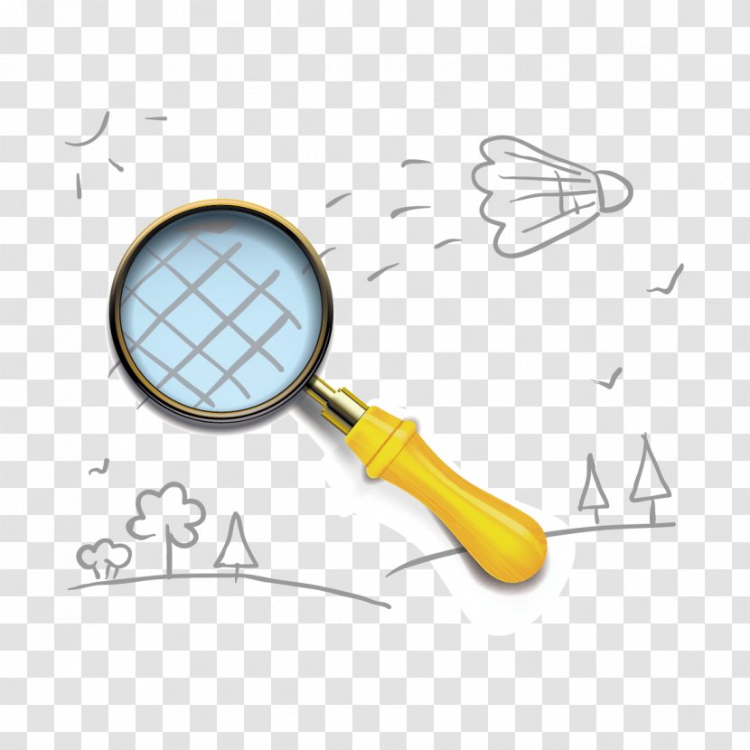 Magnifying Glass Euclidean Vector Clip Art - Text - And Hand-painted Patterns Transparent PNG