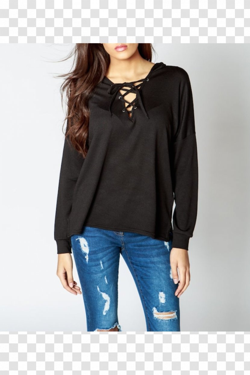 Blouse Shoulder Sleeve - Shirt - Black Lace Transparent PNG
