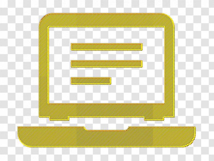 Computer Icon Laptop Online - Rectangle Yellow Transparent PNG
