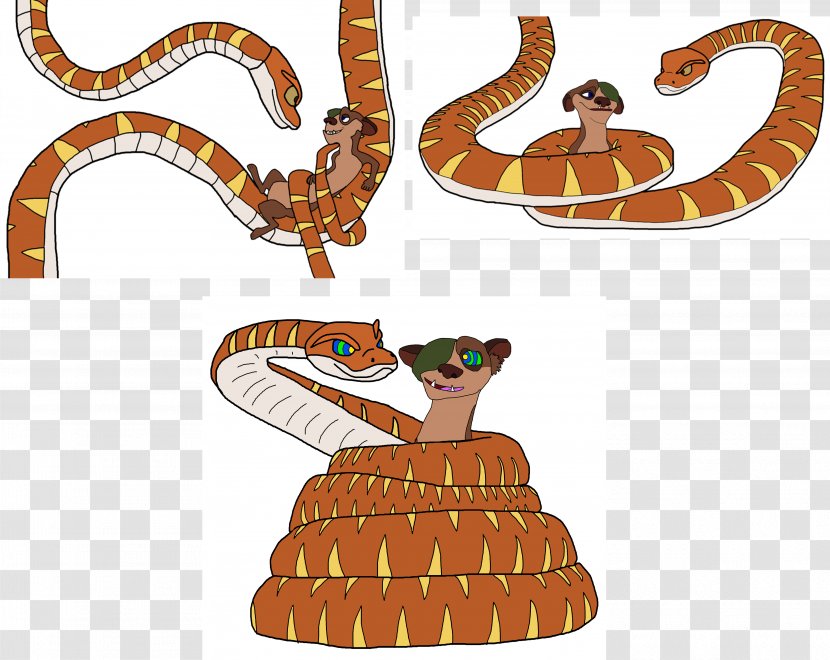 Kaa Snake Fan Art Character - Watercolor Transparent PNG