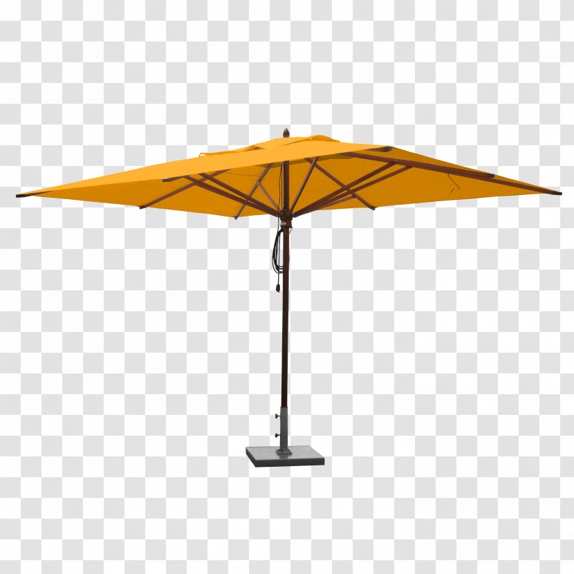 Umbrella Yellow Mahogany Market Rectangle - Orange Transparent PNG