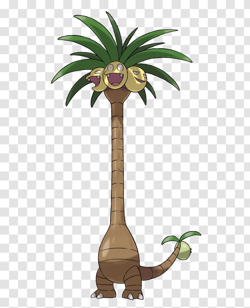 Pokémon Sun And Moon Red Blue Exeggutor Alola GO - Coconut - Hoenn Pokedex Transparent PNG