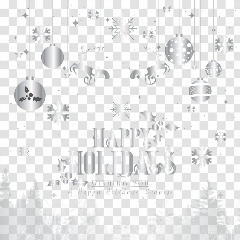 White Christmas Banner - Snowflake Transparent PNG