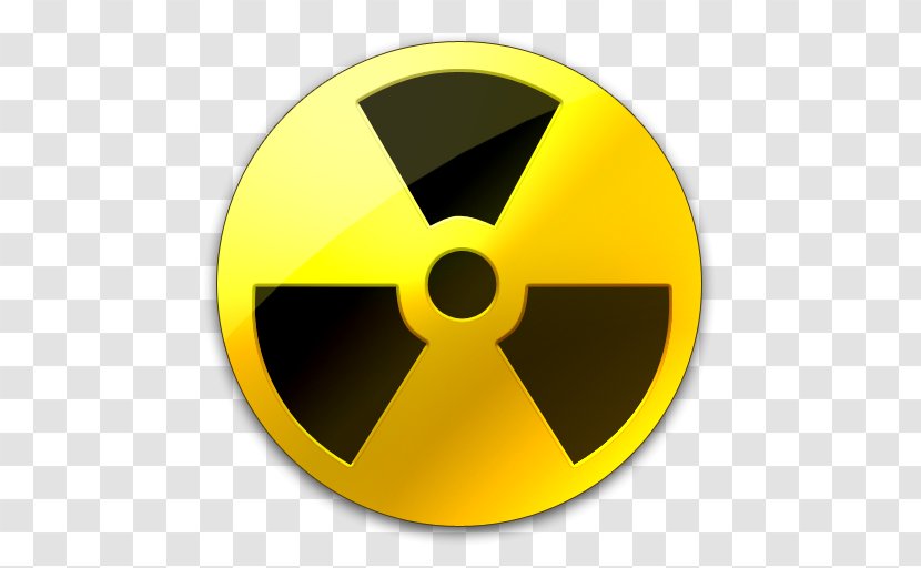 Nuclear Weapon Sticker Radioactive Decay Hazard Symbol Waste - Yellow - Burn Transparent PNG