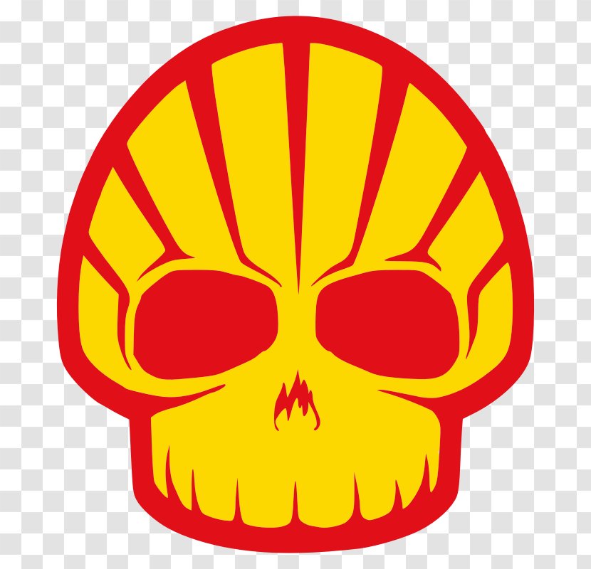 Royal Dutch Shell Oil Company Decal Gasoline Sticker - Skull Transparent PNG