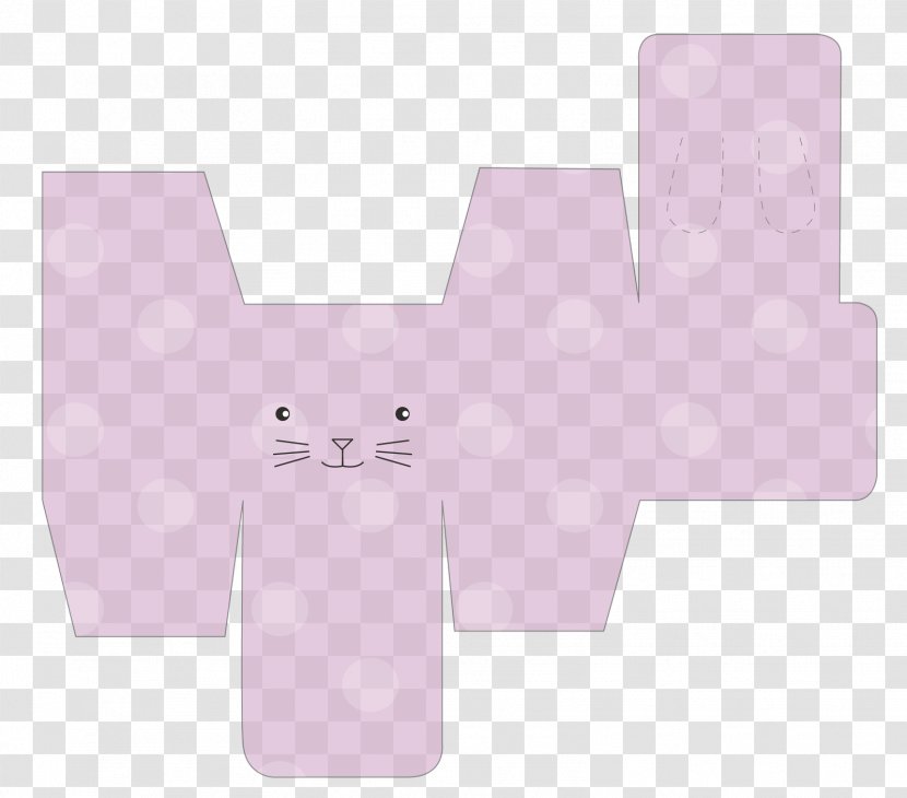 Textile Rectangle Pink M - Bunny Watercolor Transparent PNG