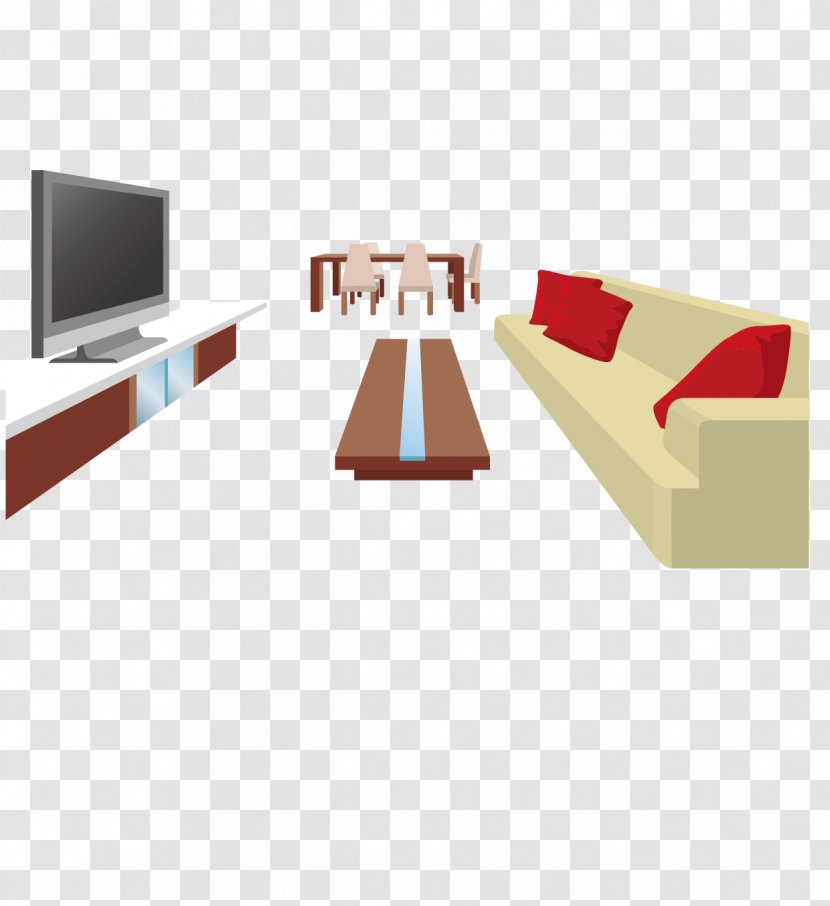 Table Couch Living Room Television Cabinetry - Furniture - Sofa TV Cabinet And Transparent PNG