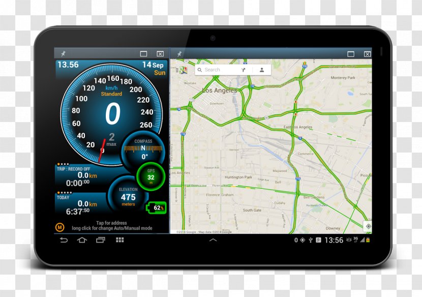 Speedometer Car Android Global Positioning System - Specs Transparent PNG