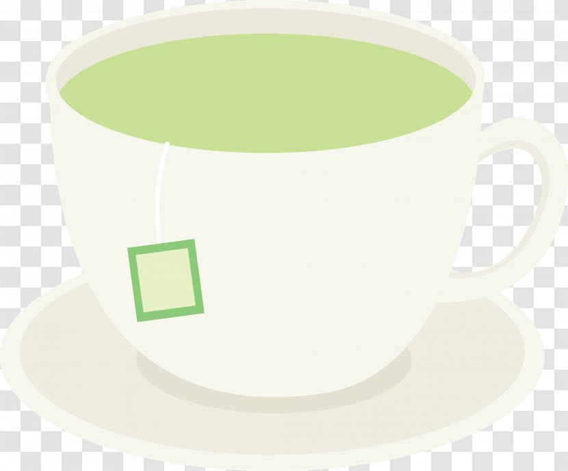 Coffee Cup Material - Green - Tea Clipart Transparent PNG