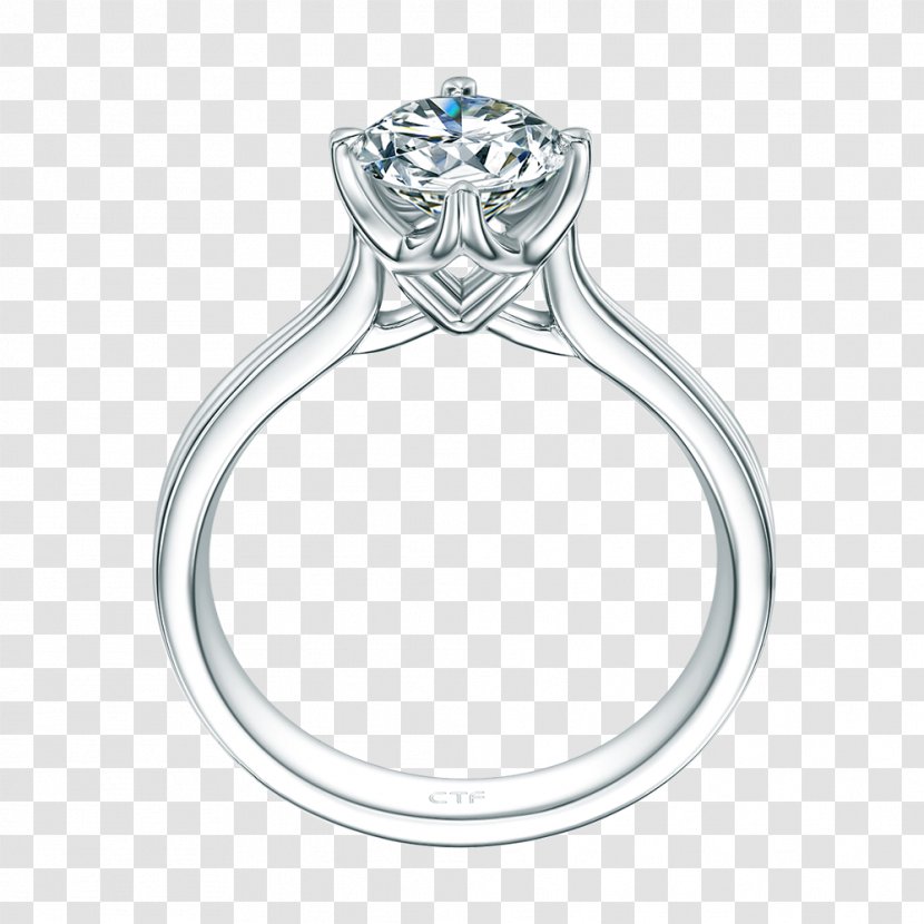 Engagement Ring Diamond Wedding Princess Cut - Chow Tai Fook Gold Transparent PNG