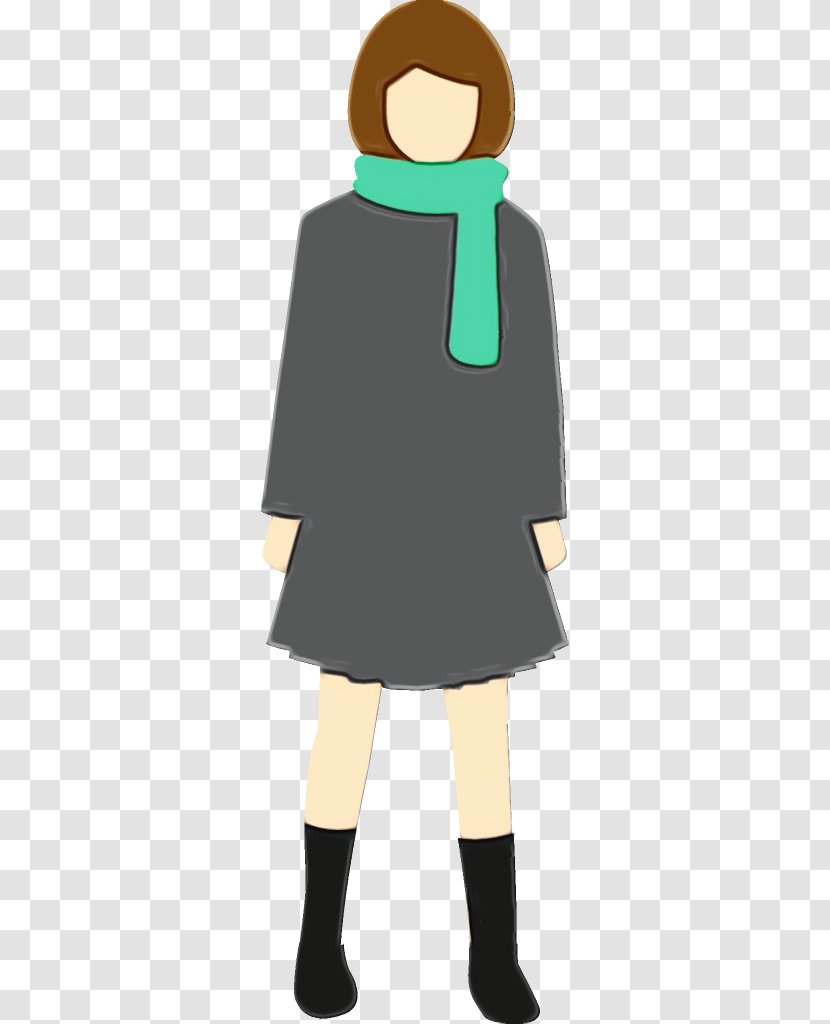 Clothing Green Leg Dress Costume - Watercolor - Animation Transparent PNG
