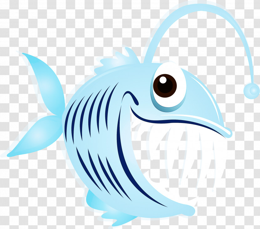 Cartoon Fish Blue Aqua Fish Transparent PNG