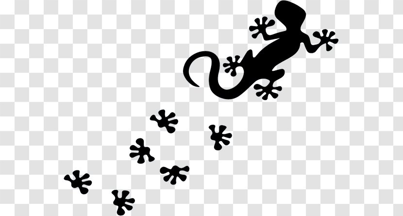 Lizard Gecko Feet Sticker Clip Art - Text - Animal Footprints Transparent PNG
