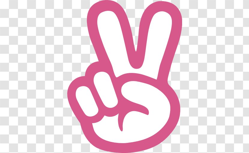 V Sign Peace Symbols Logo - Hand - Victory Button Transparent PNG