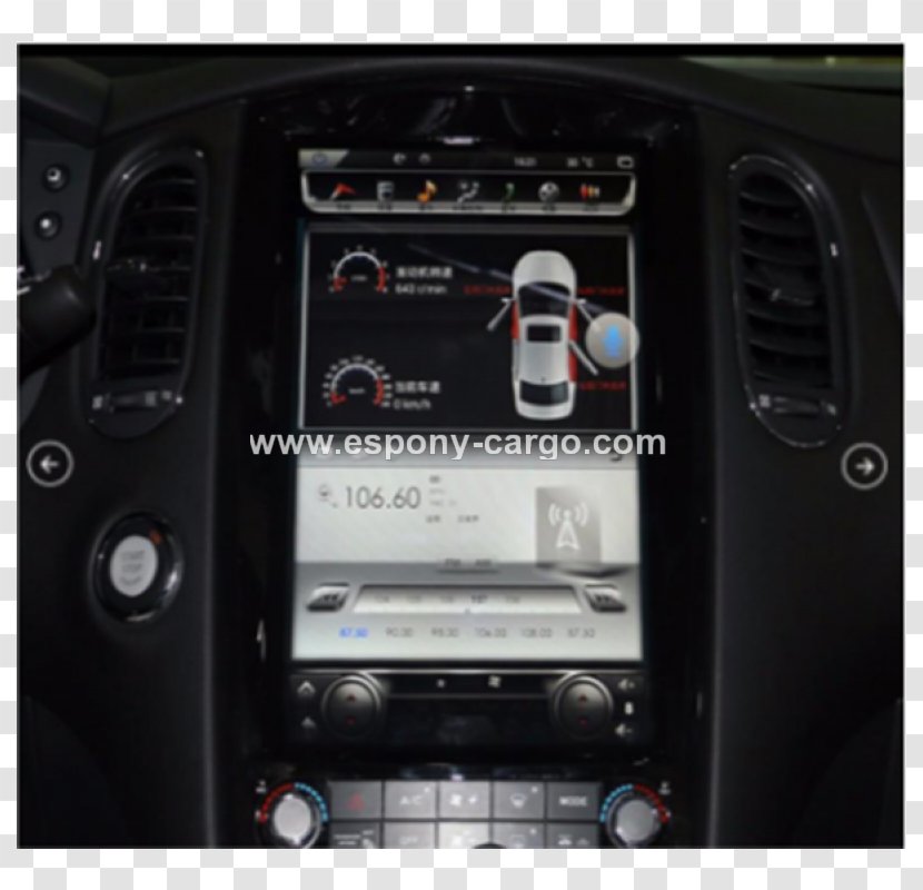 Car Infiniti EX Tesla Motors Nissan - Ex - Head Unit Transparent PNG