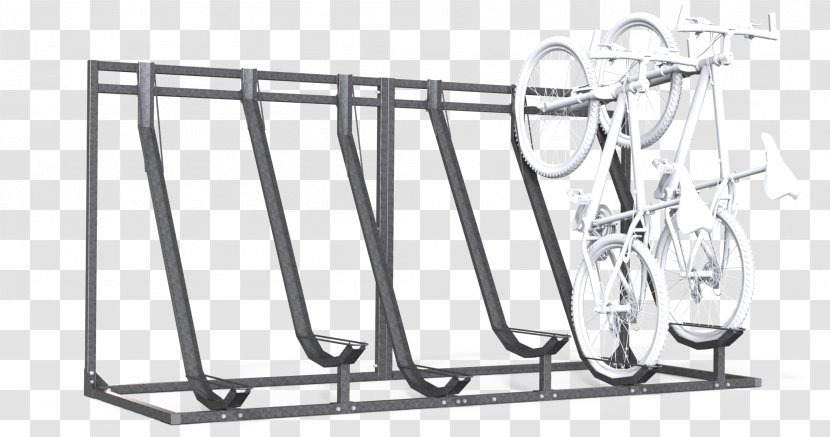 Bicycle Frames Wheels Parking Rack Hybrid - Wall Transparent PNG