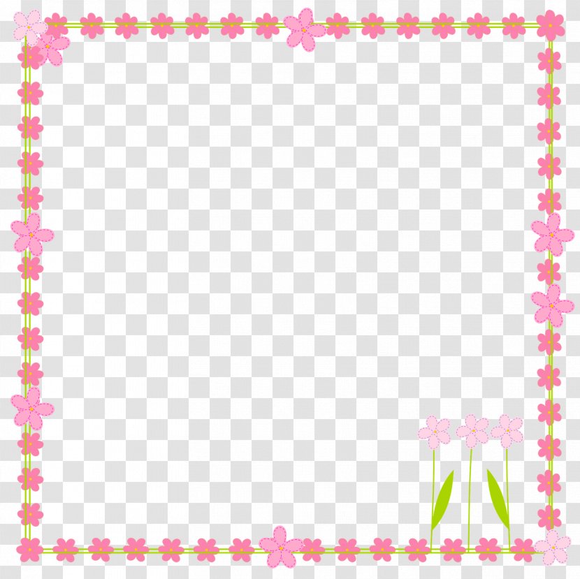 Flower Picture Frame Paper Clip Art - Rectangle - Cliparts Transparent PNG