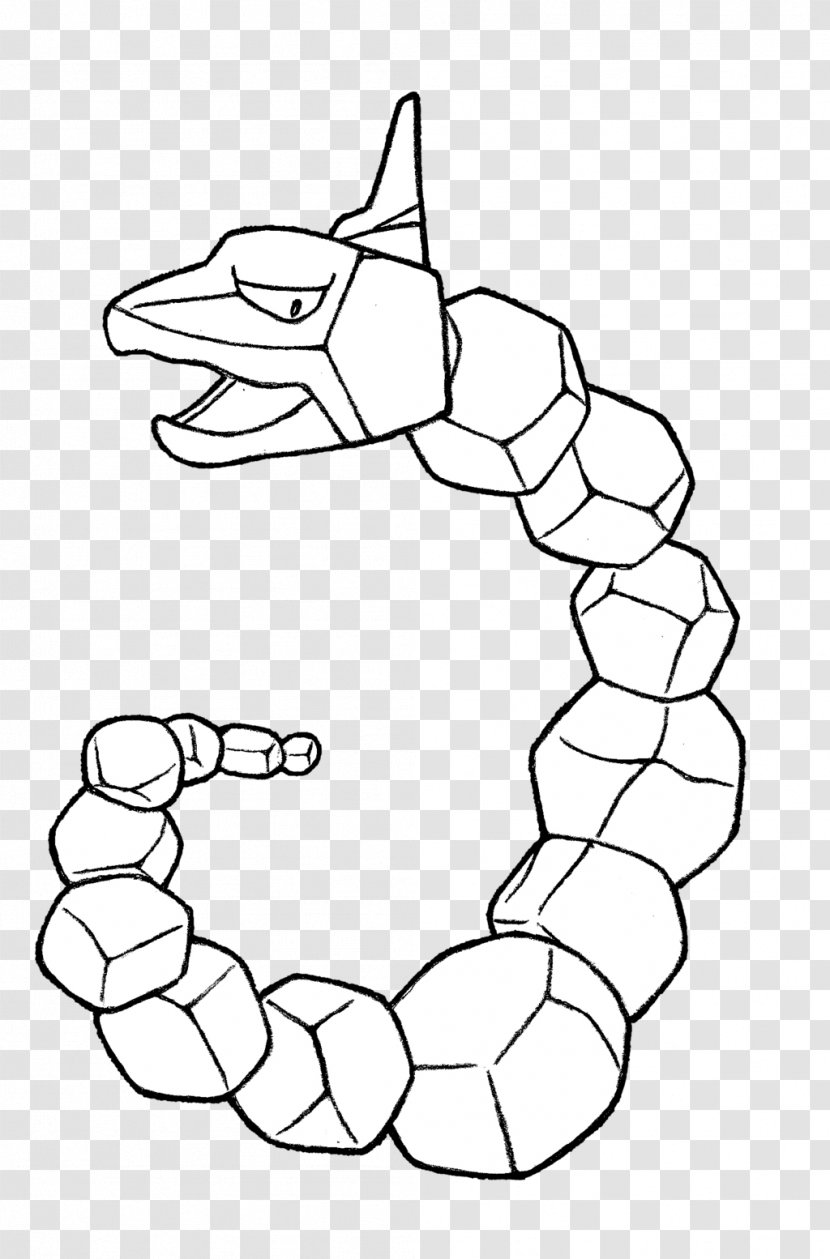 Line Art Brock Onix Drawing Steelix - Coloring Book - Pokemon Transparent PNG