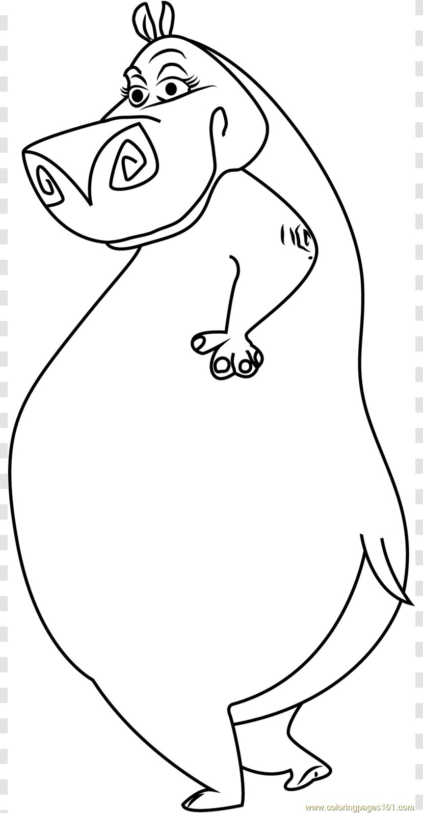 Gloria Alex Julien Melman Hippopotamus - Silhouette - Hippo Transparent PNG