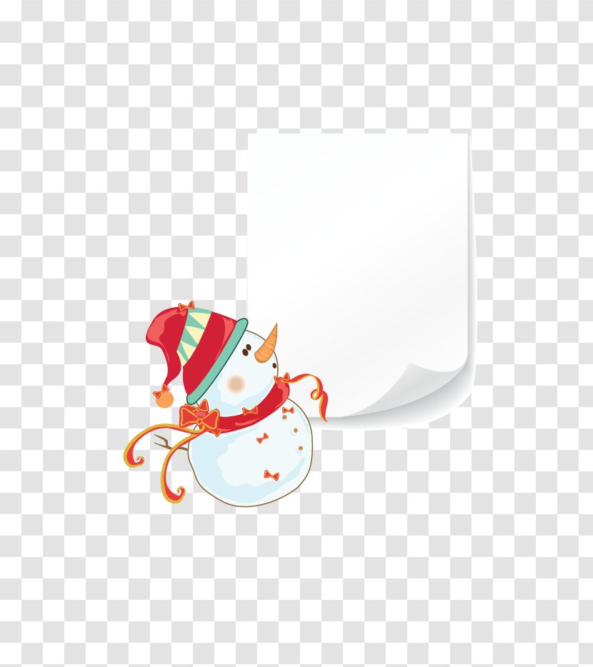 Snowman Illustration - Scarf - Vector Sticky Transparent PNG