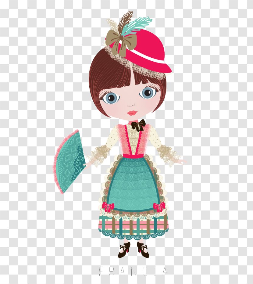 Drawing Doll Cartoon Illustration - Francis Painted Girls Transparent PNG