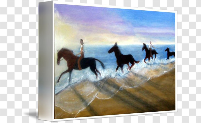Painting Canvas Gallery Wrap Art - Horse On Beach Transparent PNG