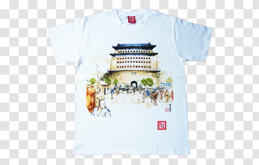 T-shirt Sleeve Brand Font - Text - Old Beijing Transparent PNG