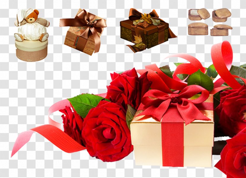 July Idea Month Message - Roses And Gift Boxes Transparent PNG