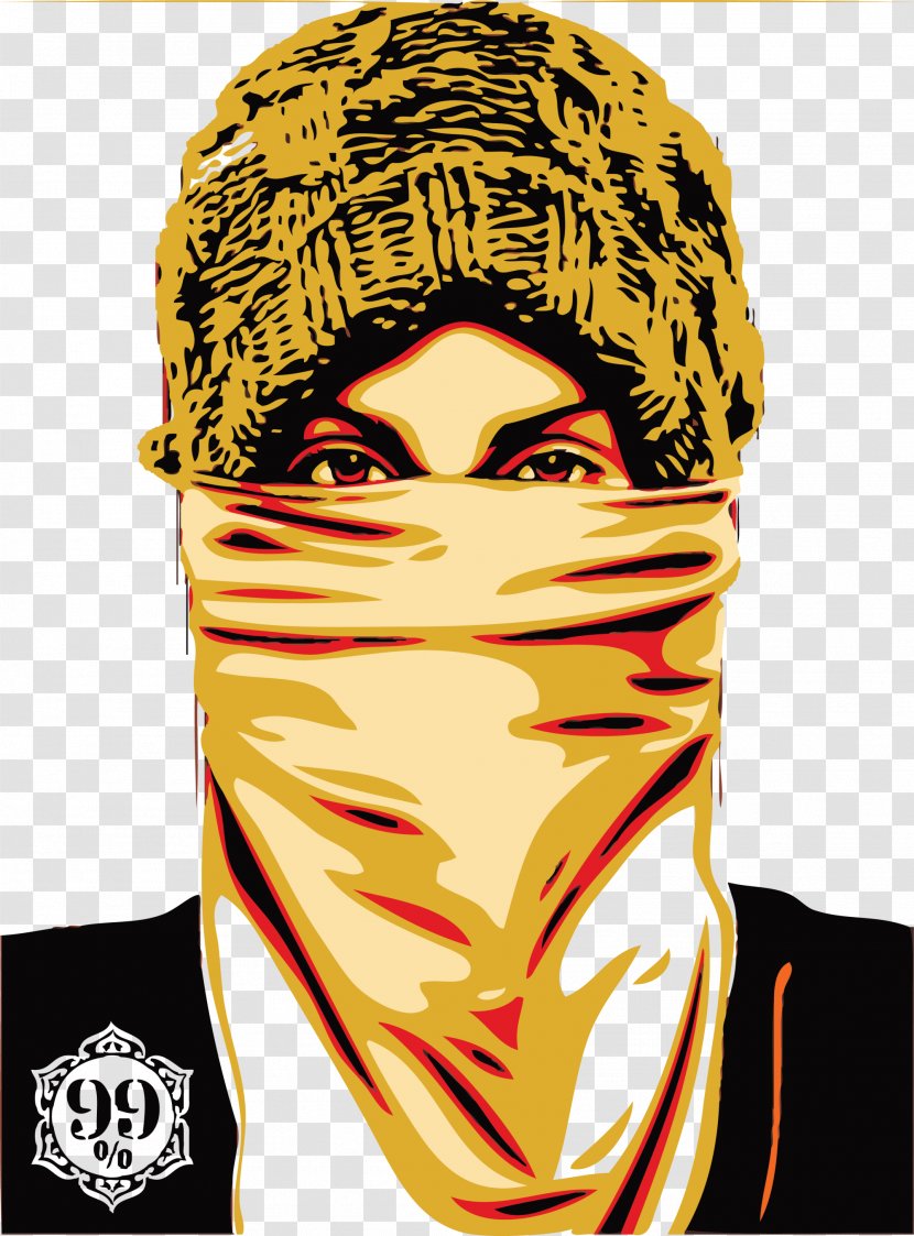 Occupy Movement Wall Street Printmaking Poster Art - Facial Hair - Yellow Painted Women Of Eid Al Fitr Transparent PNG
