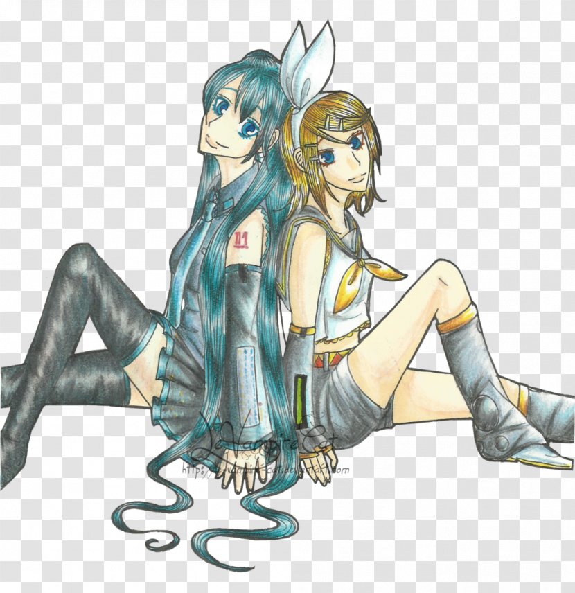 Hatsune Miku Kagamine Rin/Len Art Kaito Vocaloid - Watercolor Transparent PNG