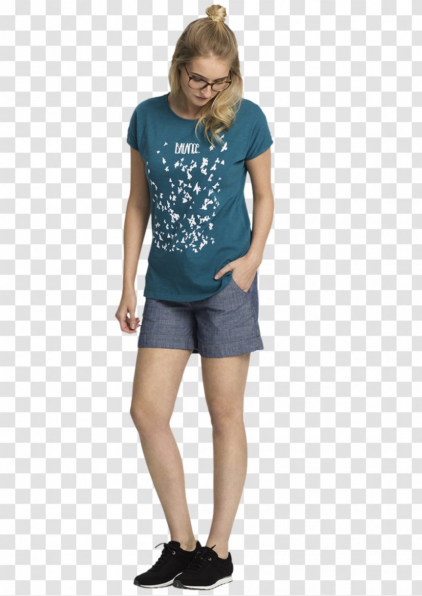 T-shirt Jeans Clothing Turquoise Pants - Sleeve - Light Strick Transparent PNG