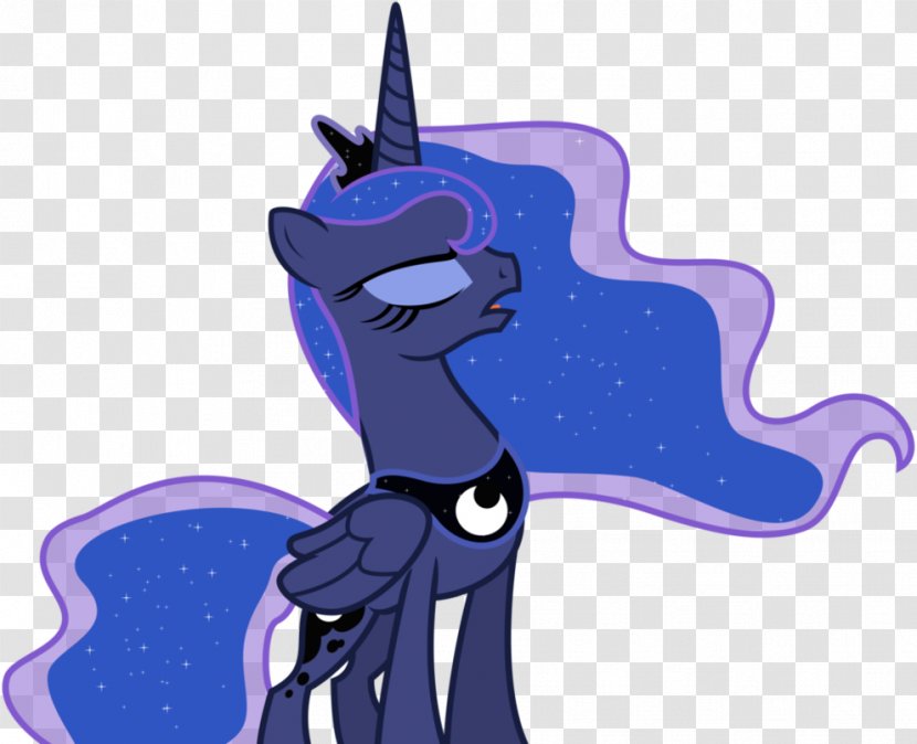 Pony Princess Luna DeviantArt - Electric Blue - Fine Vector Transparent PNG
