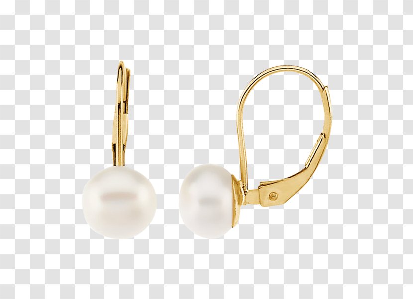 Cultured Freshwater Pearls Earring Colored Gold - Pearl Earrings Transparent PNG