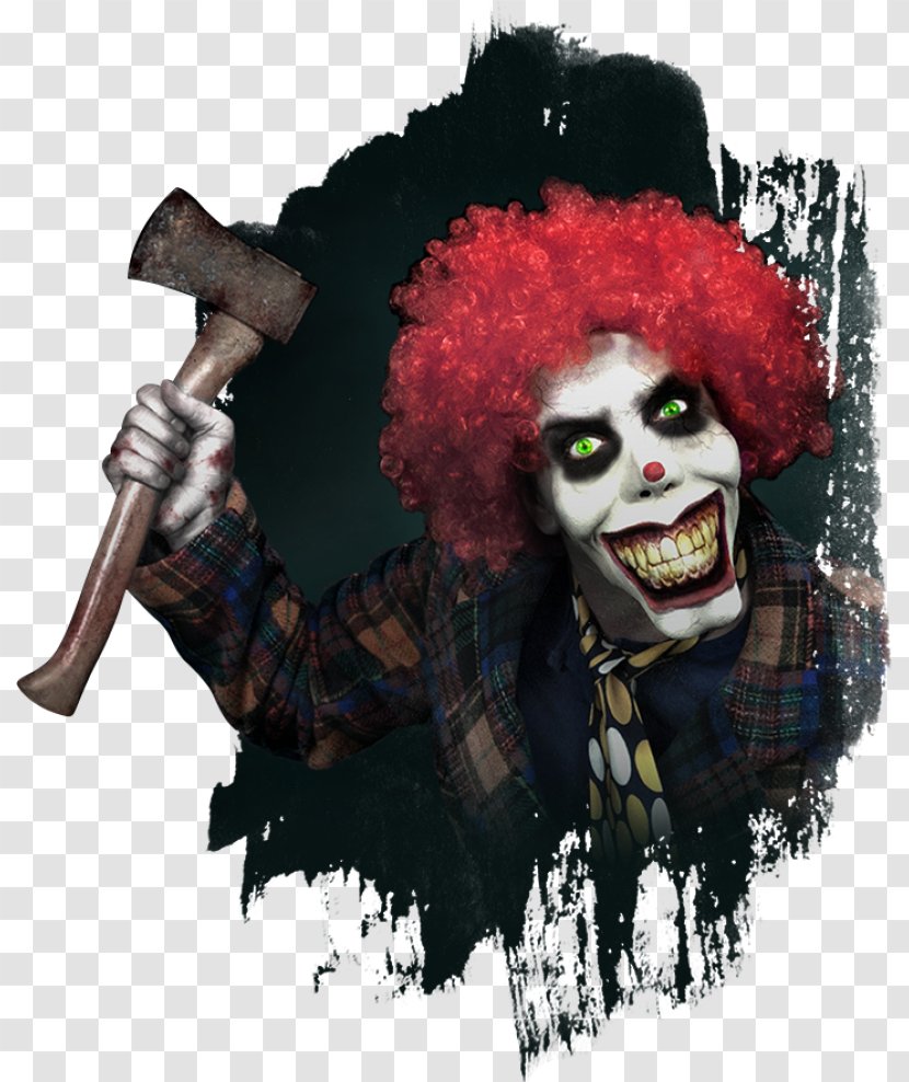Joker Evil Clown Haunted Attraction Bobbejaanland - Fear - Creepy Transparent PNG