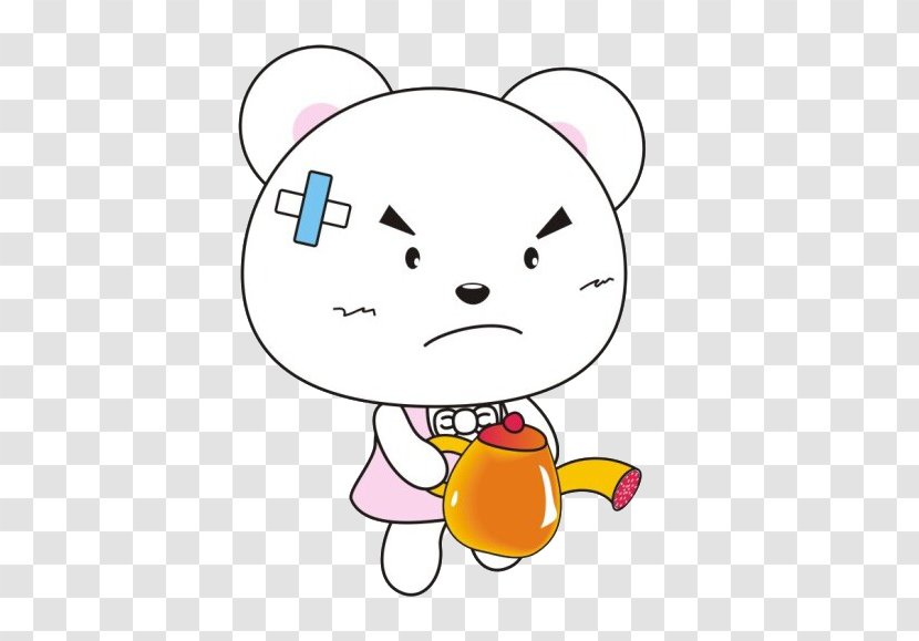 Anger Facial Expression Cartoon Cuteness - Heart - Bear Crazy Material Transparent PNG