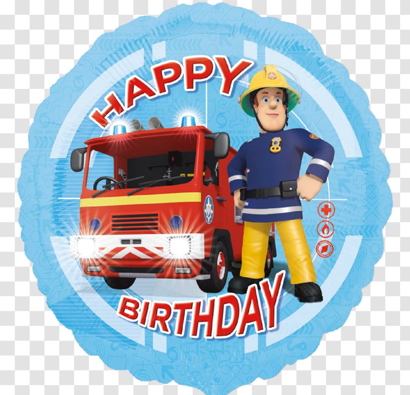 Balloon Birthday Cake Party Happy To You - Helium - Fireman Sam Transparent PNG